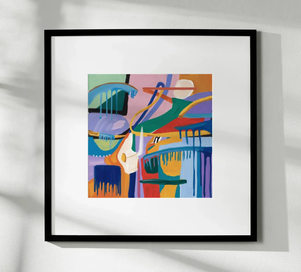 Flusso ritmico del colore poster con telaio in alluminio da Sure Paint