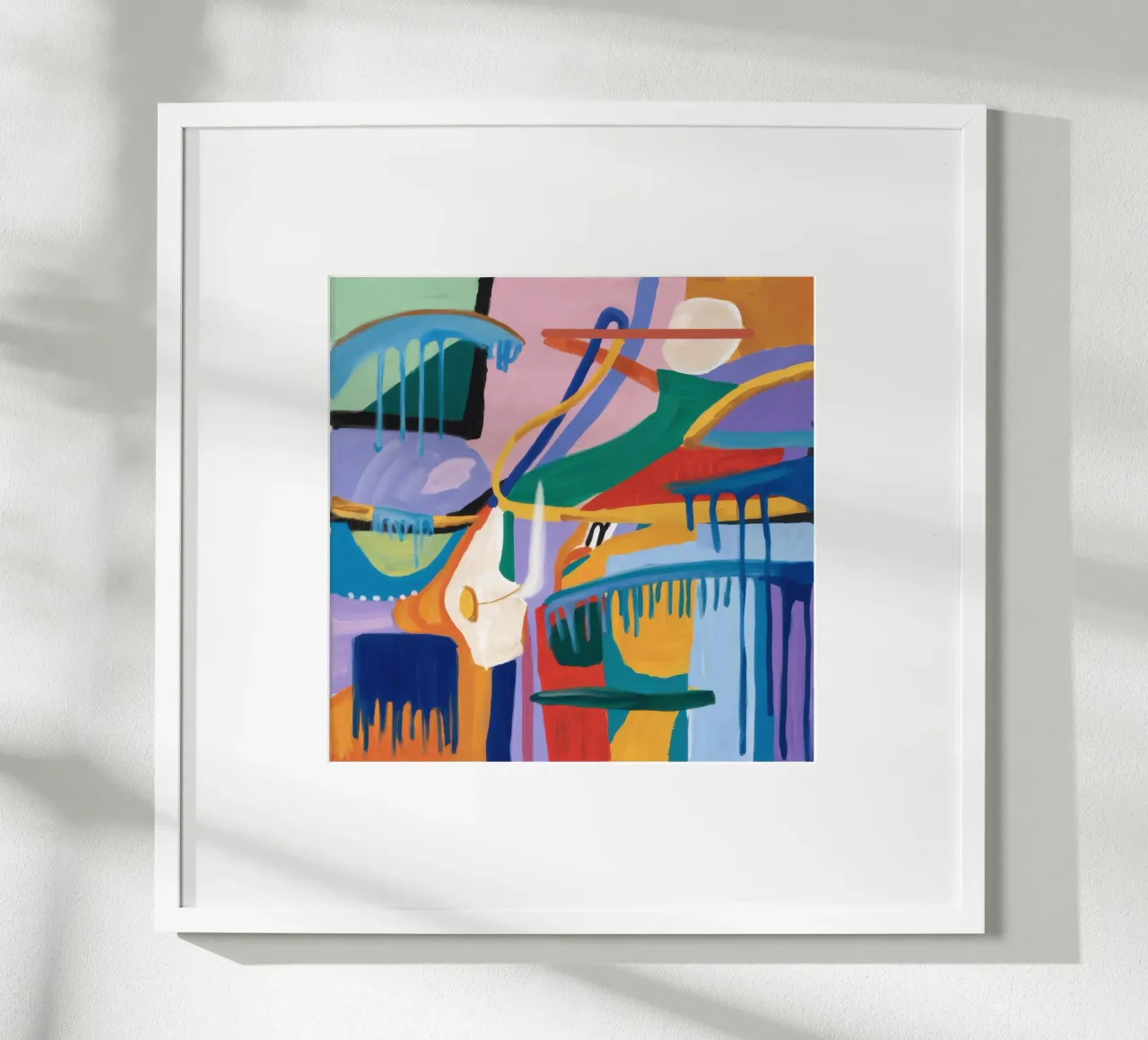 Flusso ritmico del colore poster con telaio in alluminio da Sure Paint