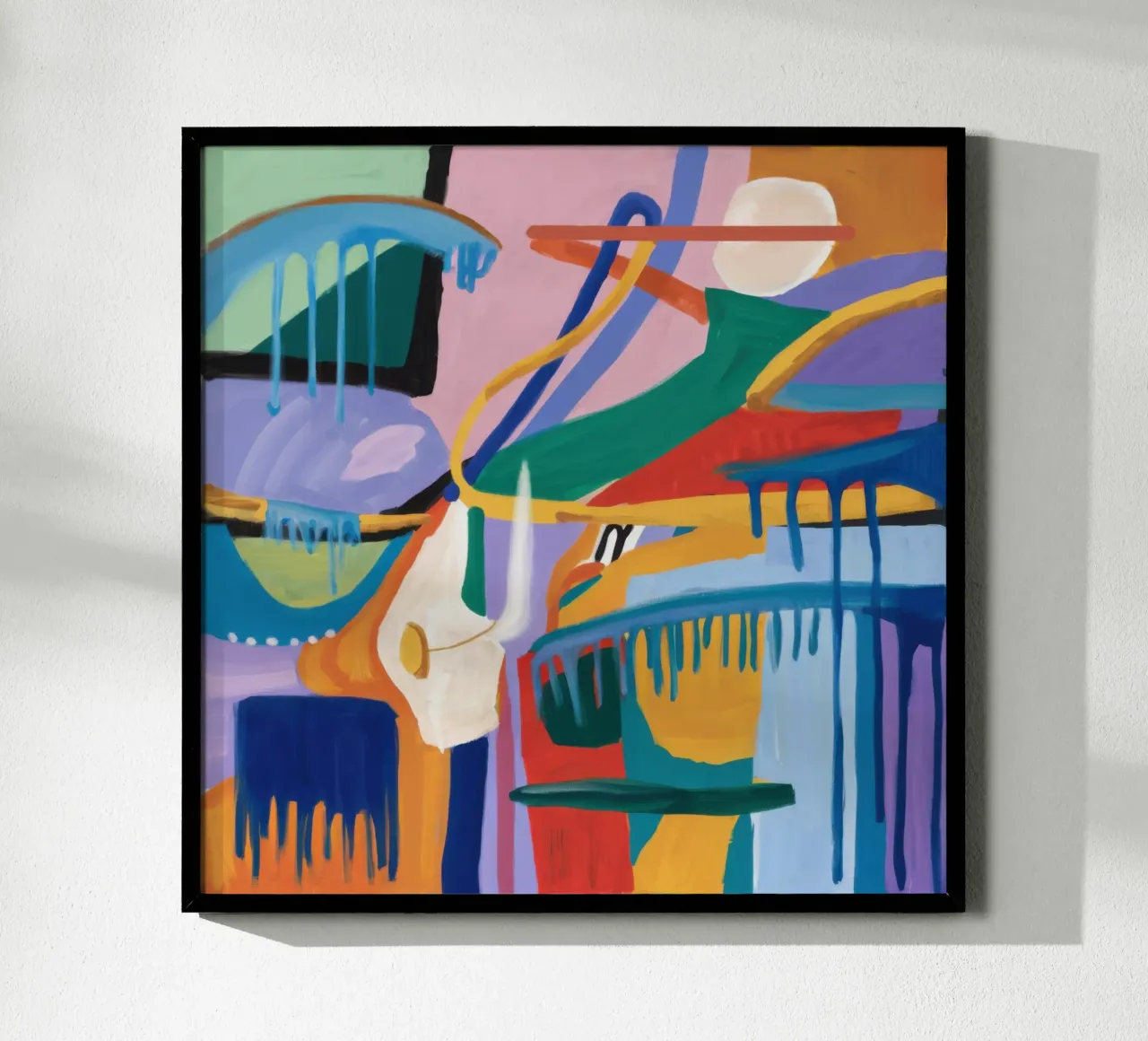 Flusso ritmico del colore poster con telaio in alluminio da Sure Paint