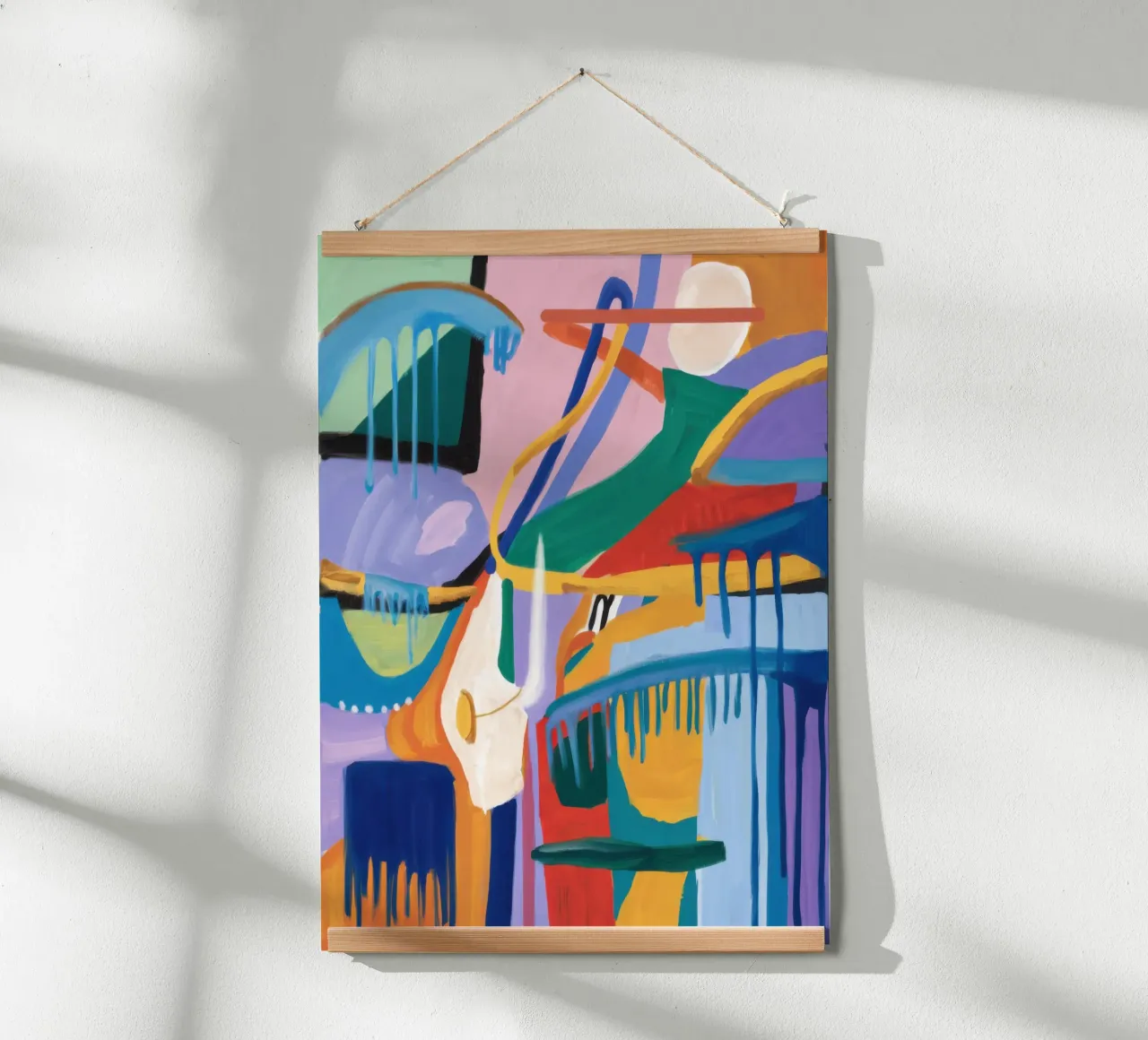 Flusso ritmico del colore poster con telaio in alluminio da Sure Paint