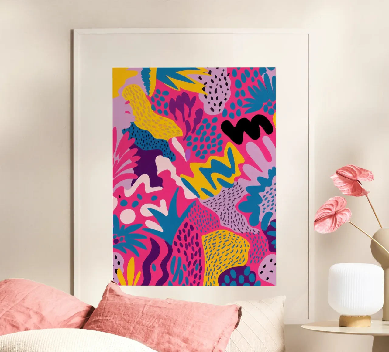 Flusso di modelli psichedelici poster con telaio in plastica da Enter Bloom
