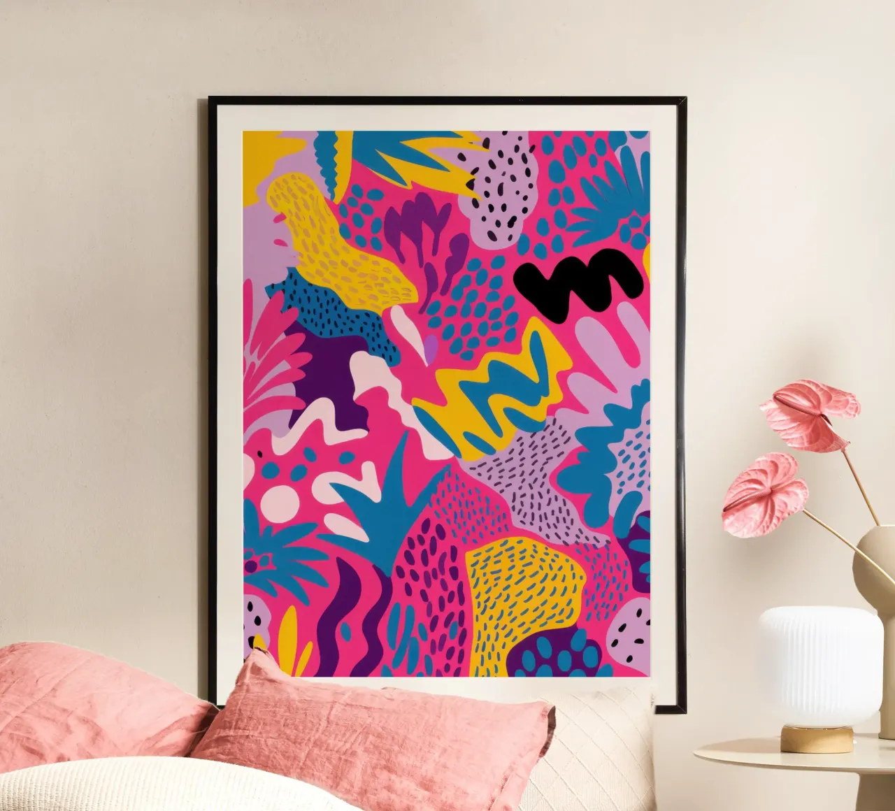 Flusso di modelli psichedelici poster con telaio in plastica da Enter Bloom