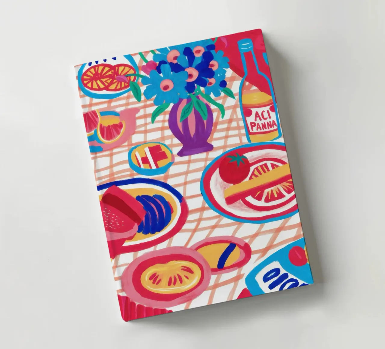 Abstract Picnic Spread notebook by Frame Aura