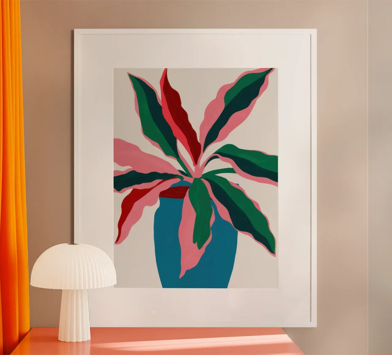 Maestà della foglia cremisi poster da Frame Aura