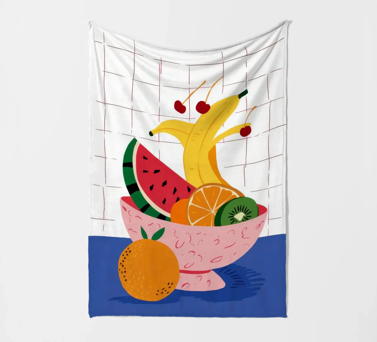 Cornucopia con ciotola di frutta coperta in pile da Frame Aura