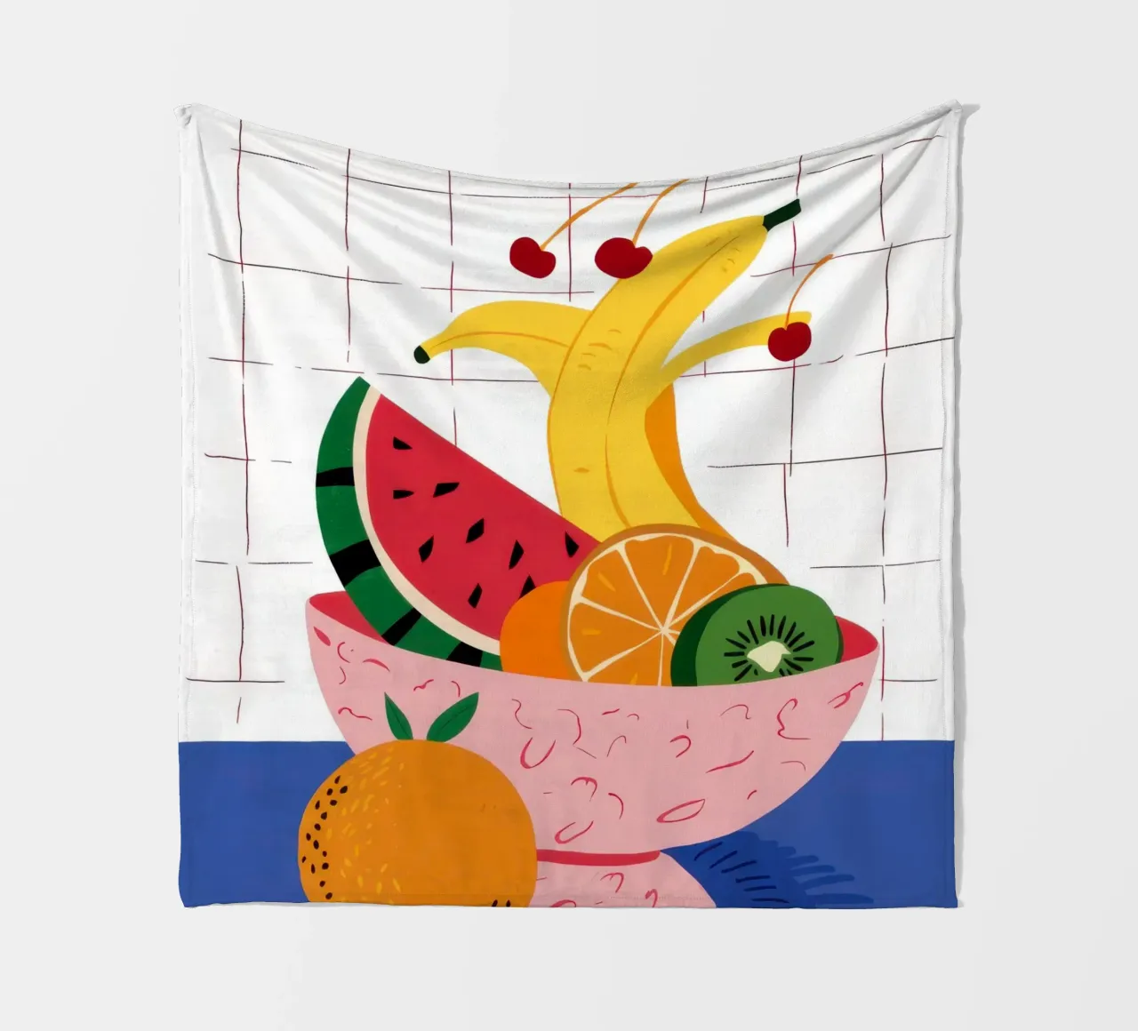 Cornucopia con ciotola di frutta coperta in pile da Frame Aura