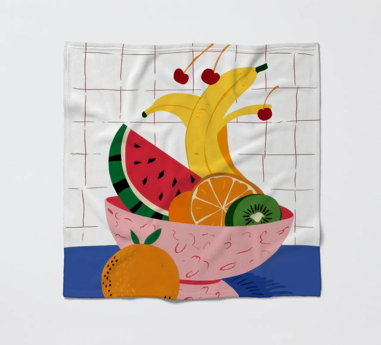 Cornucopia con ciotola di frutta coperta in pile da Frame Aura