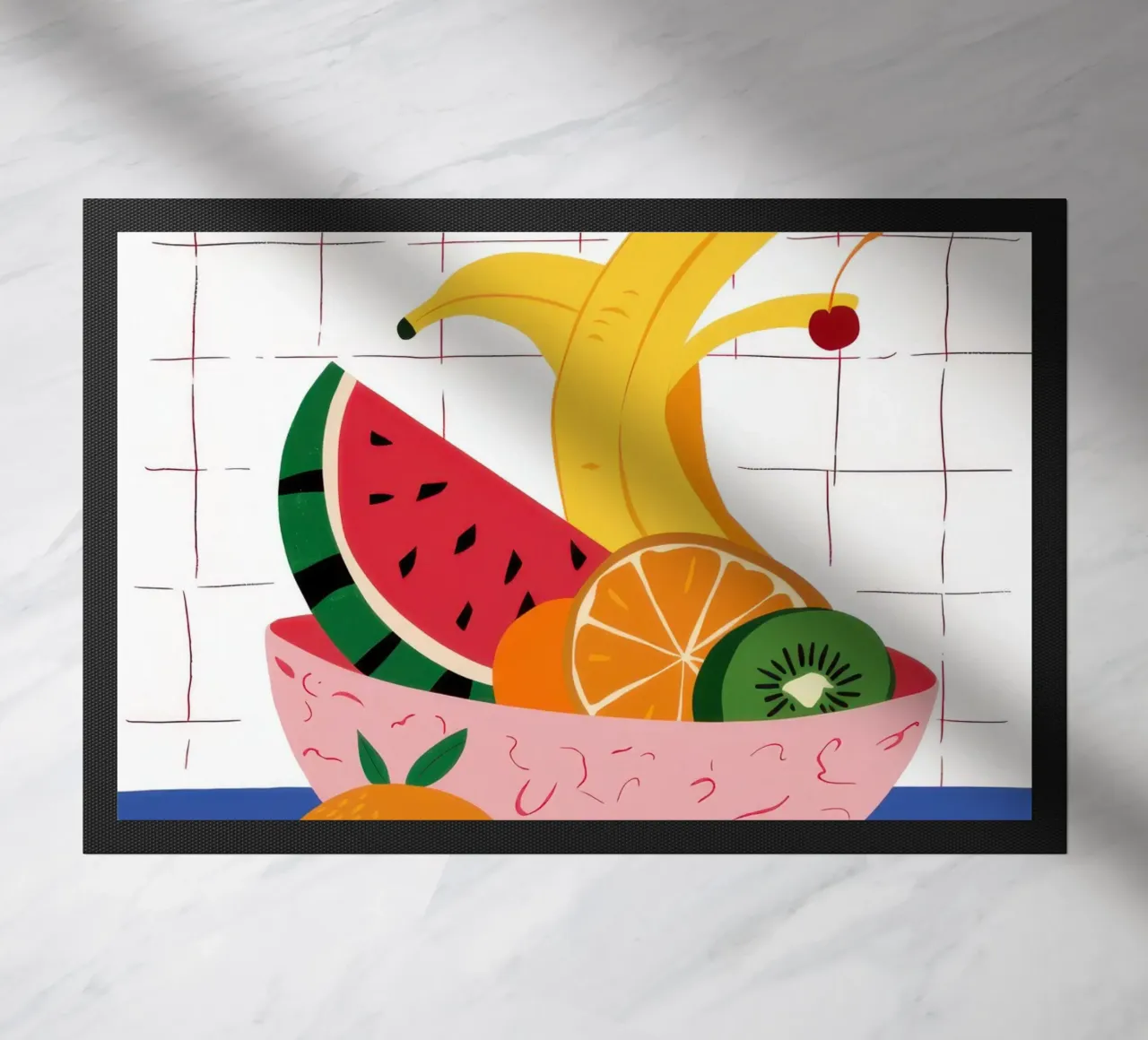Cornucopia con ciotola di frutta zerbino da Frame Aura