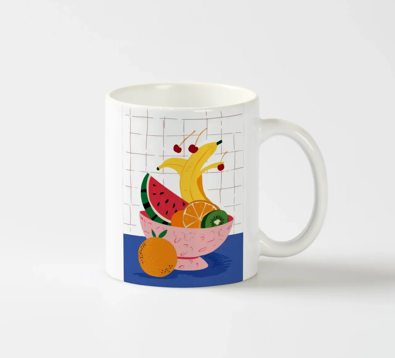 Cornucopia con ciotola di frutta tazza in ceramica da Frame Aura
