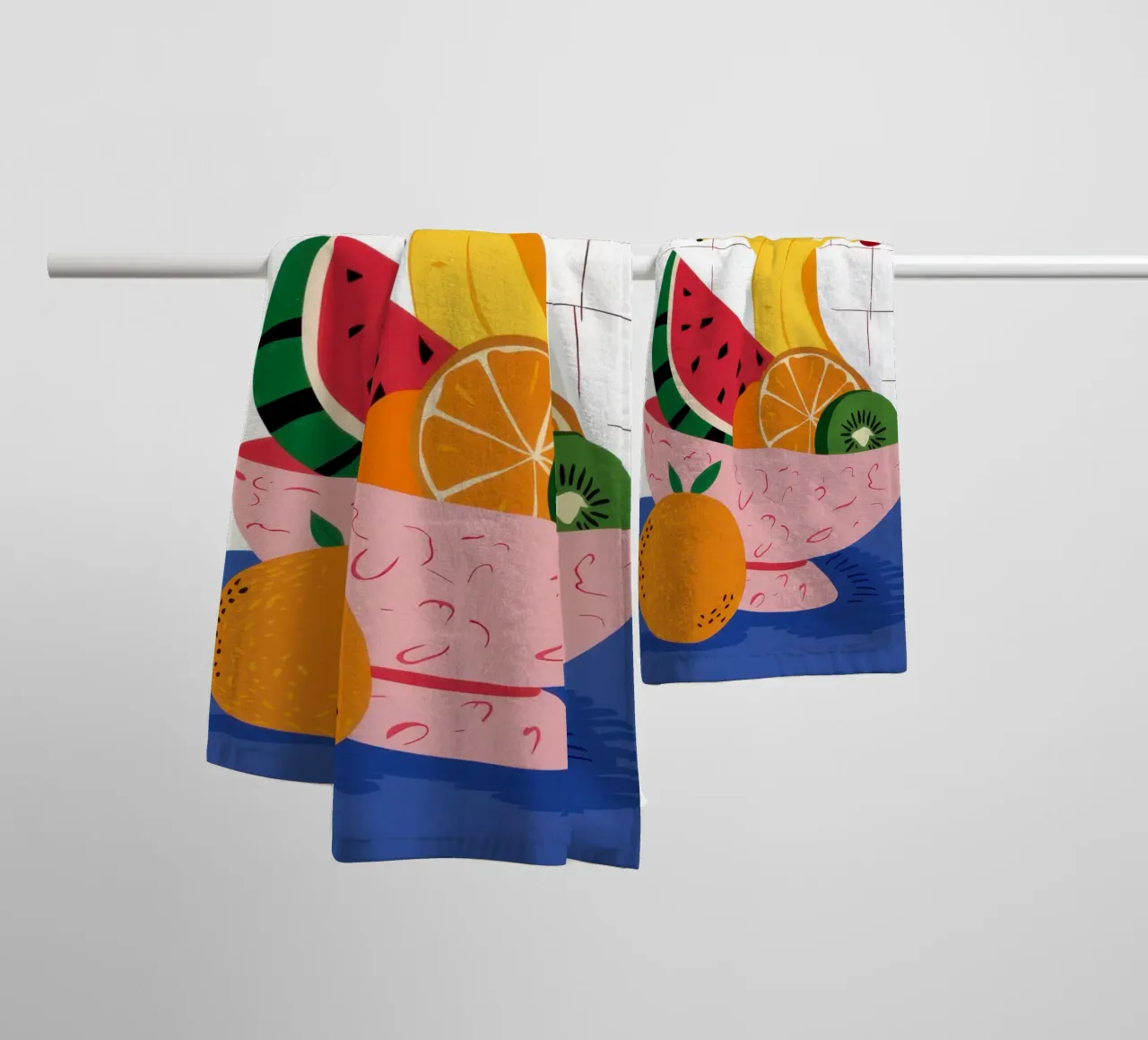 Cornucopia con ciotola di frutta asciugamano da bagno da Frame Aura