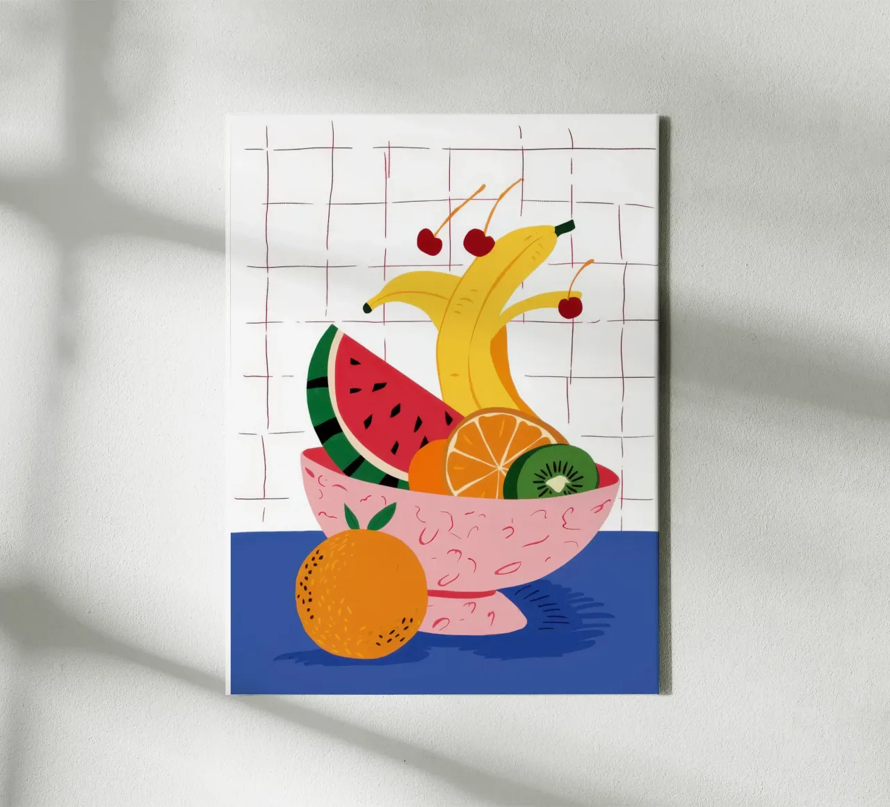 Cornucopia con ciotola di frutta tela con Cornice a cassetta da Frame Aura