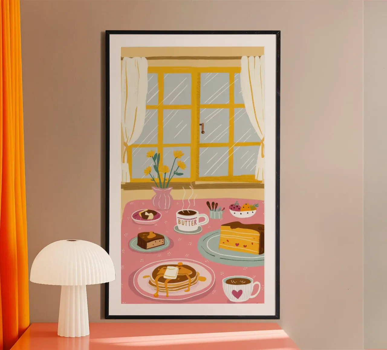 Finestra Colazione Serenità poster da Frame Aura