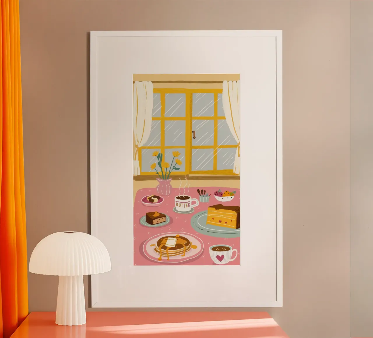 Finestra Colazione Serenità poster da Frame Aura