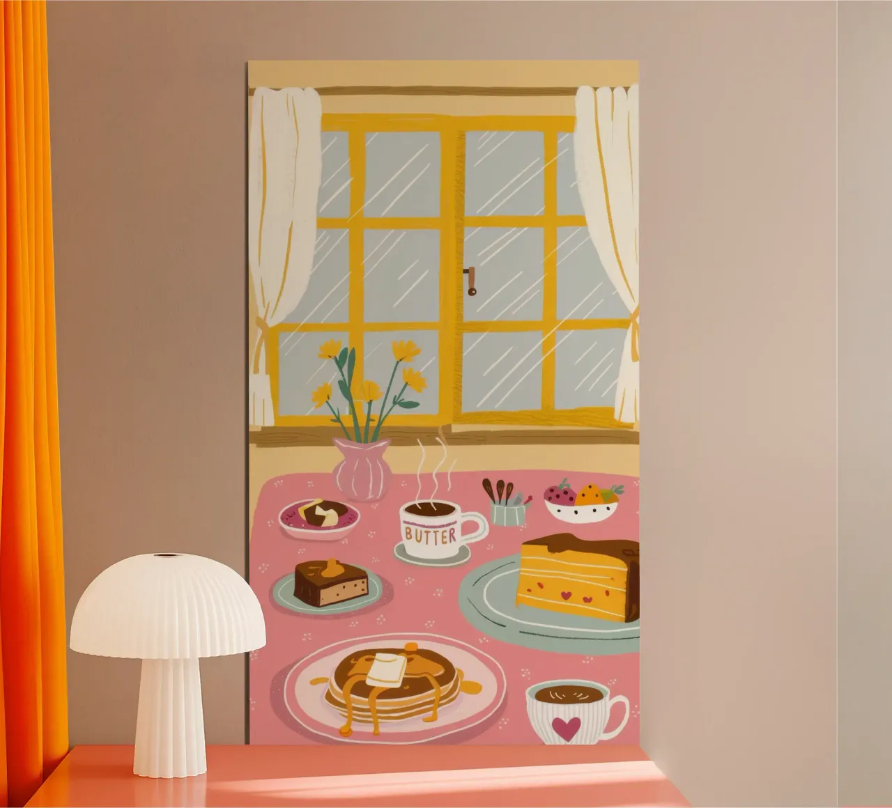 Finestra Colazione Serenità poster da Frame Aura