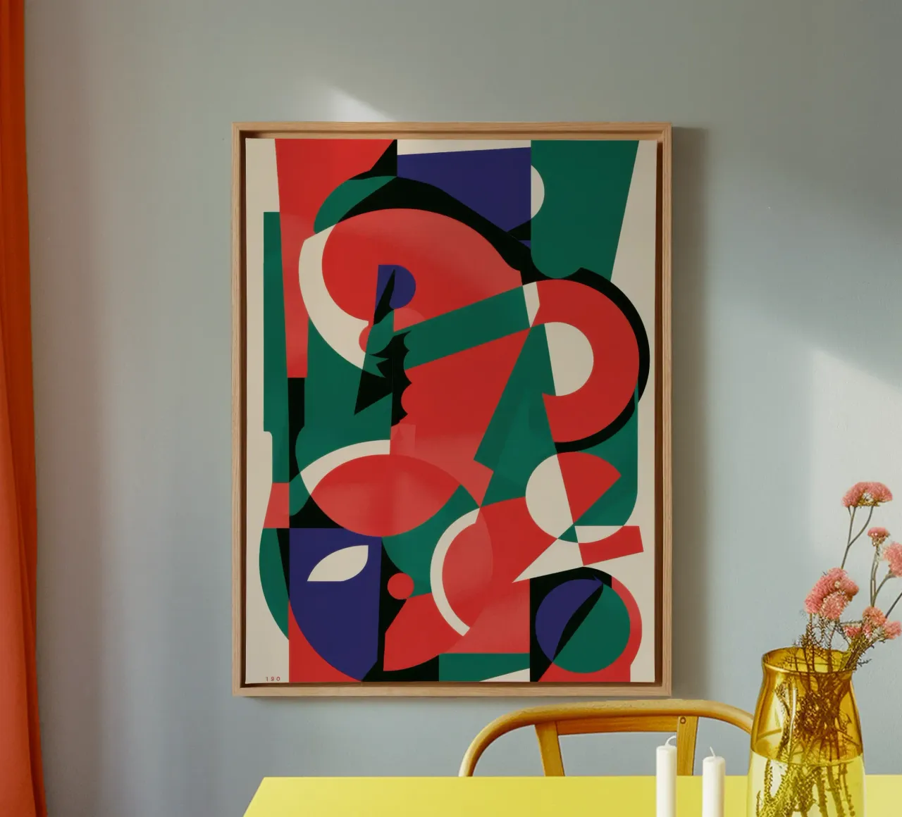 Decostruzione della forma cubista tela con Cornice a cassetta da Enter Bloom