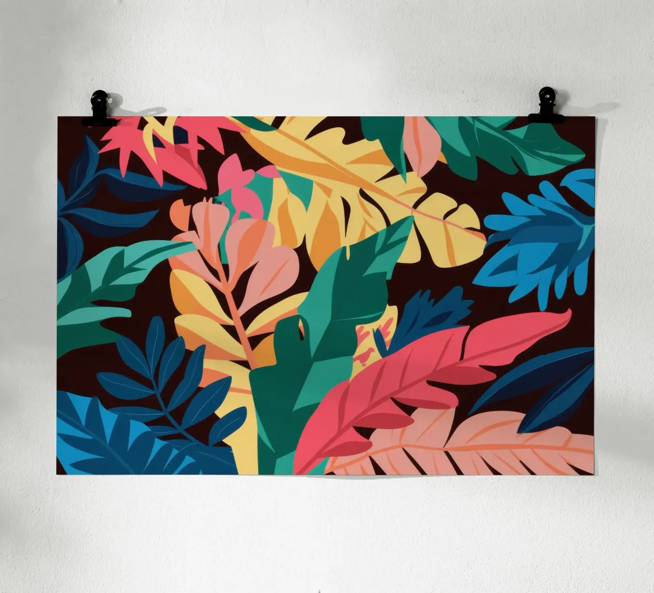 Giungla dell'ora d'oro poster con telaio in plastica da Orchid Patina