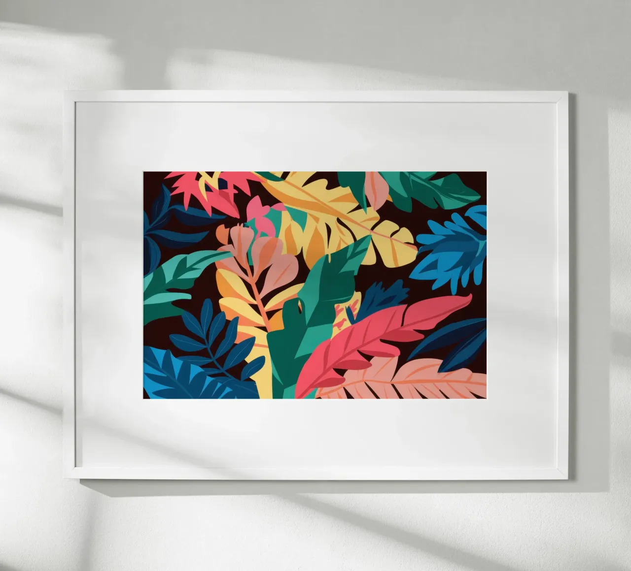 Giungla dell'ora d'oro poster con telaio in plastica da Orchid Patina