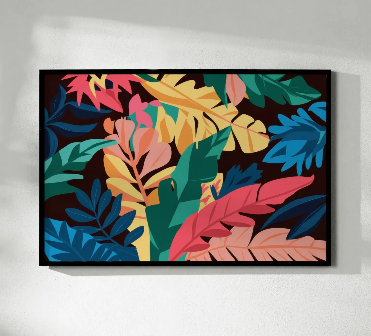 Giungla dell'ora d'oro poster con telaio in plastica da Orchid Patina