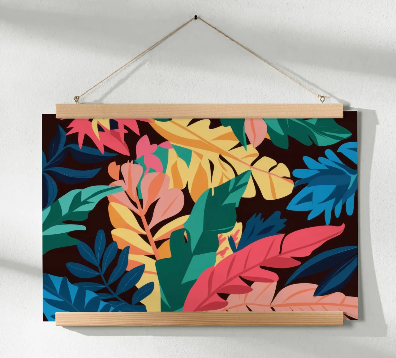 Giungla dell'ora d'oro poster con telaio in plastica da Orchid Patina
