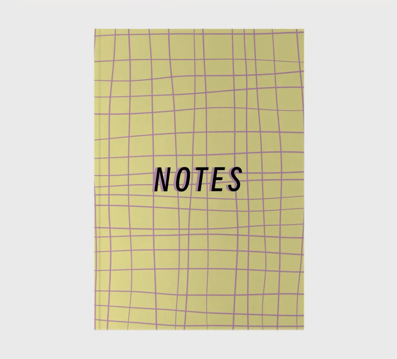 NOTES pink & yellow notebook by Mandarin Art