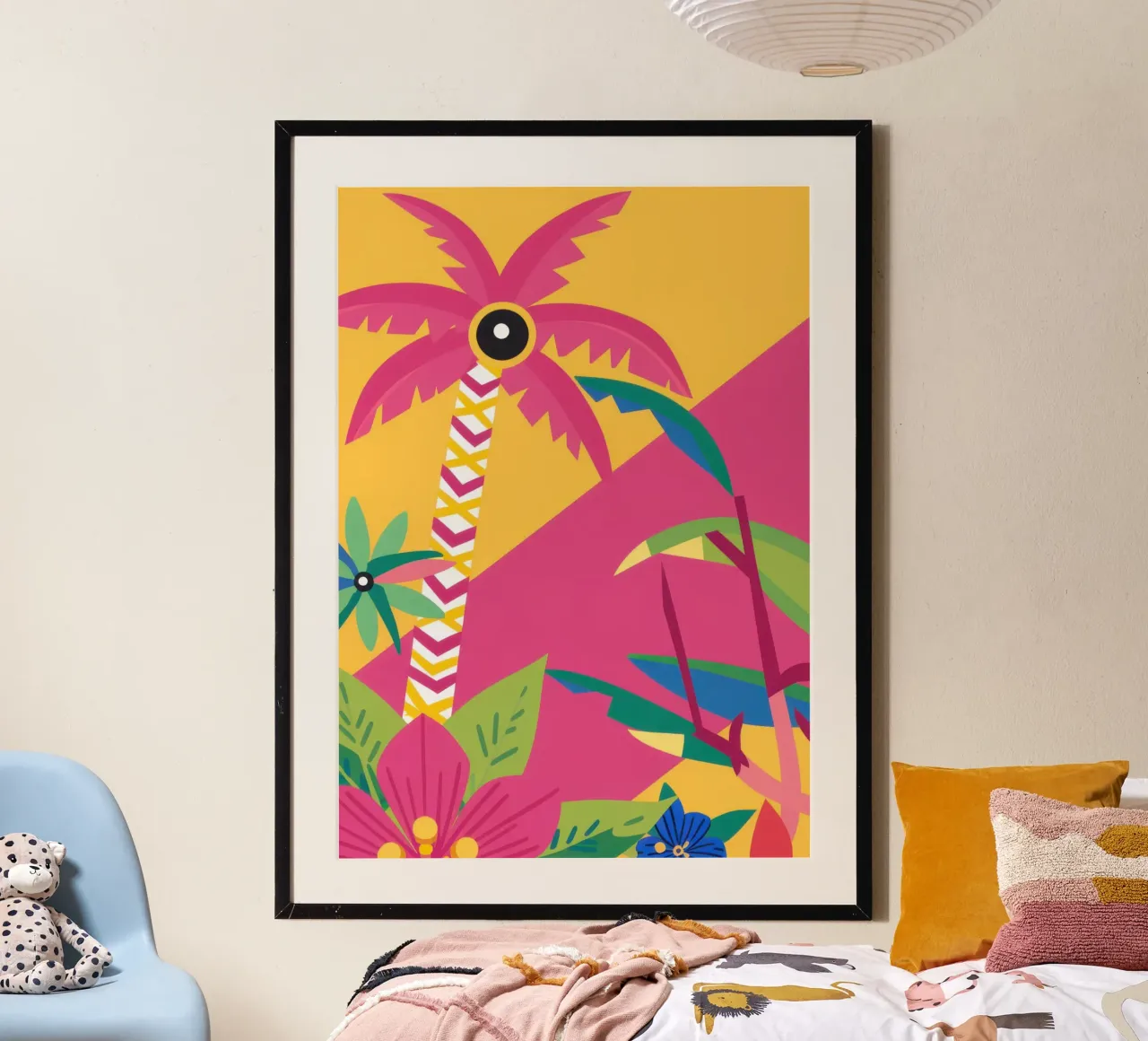 Totem tucano tropicale poster con telaio in plastica da Frame Aura