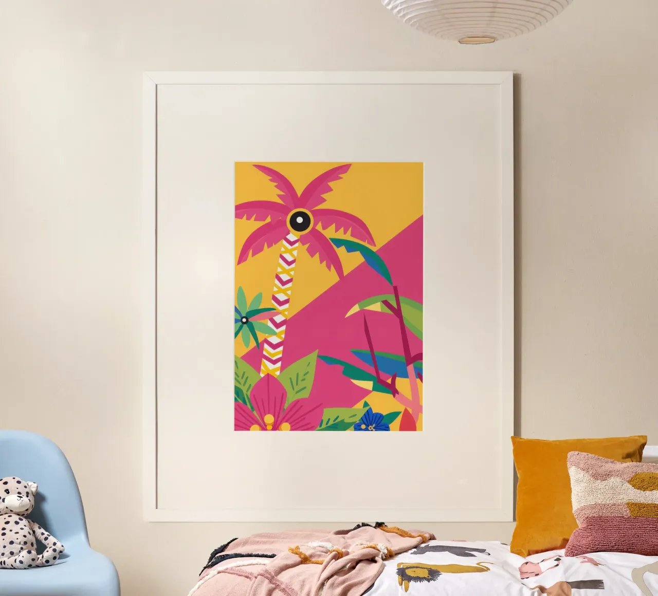 Totem tucano tropicale poster con telaio in plastica da Frame Aura