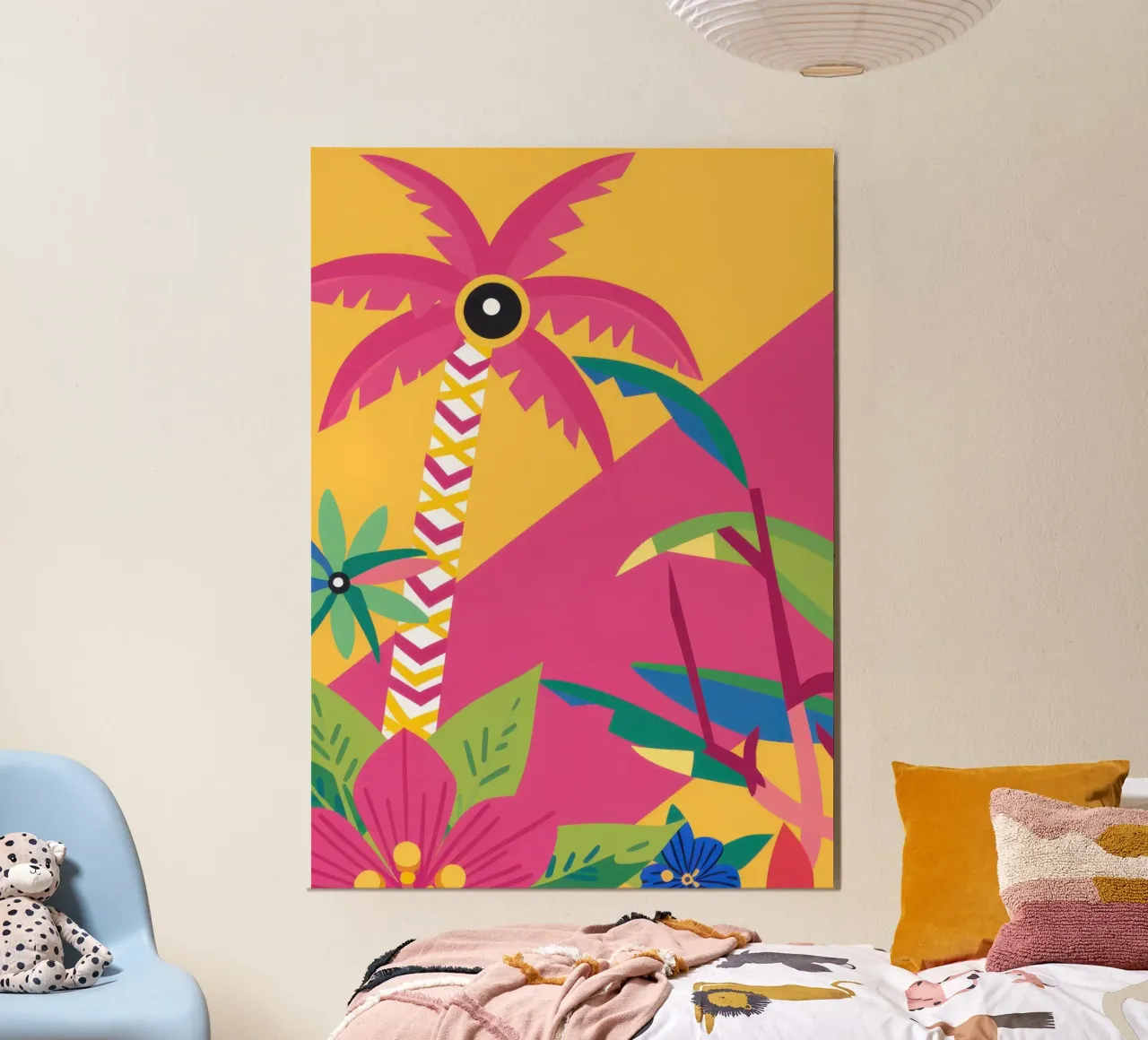Totem tucano tropicale poster con telaio in plastica da Frame Aura