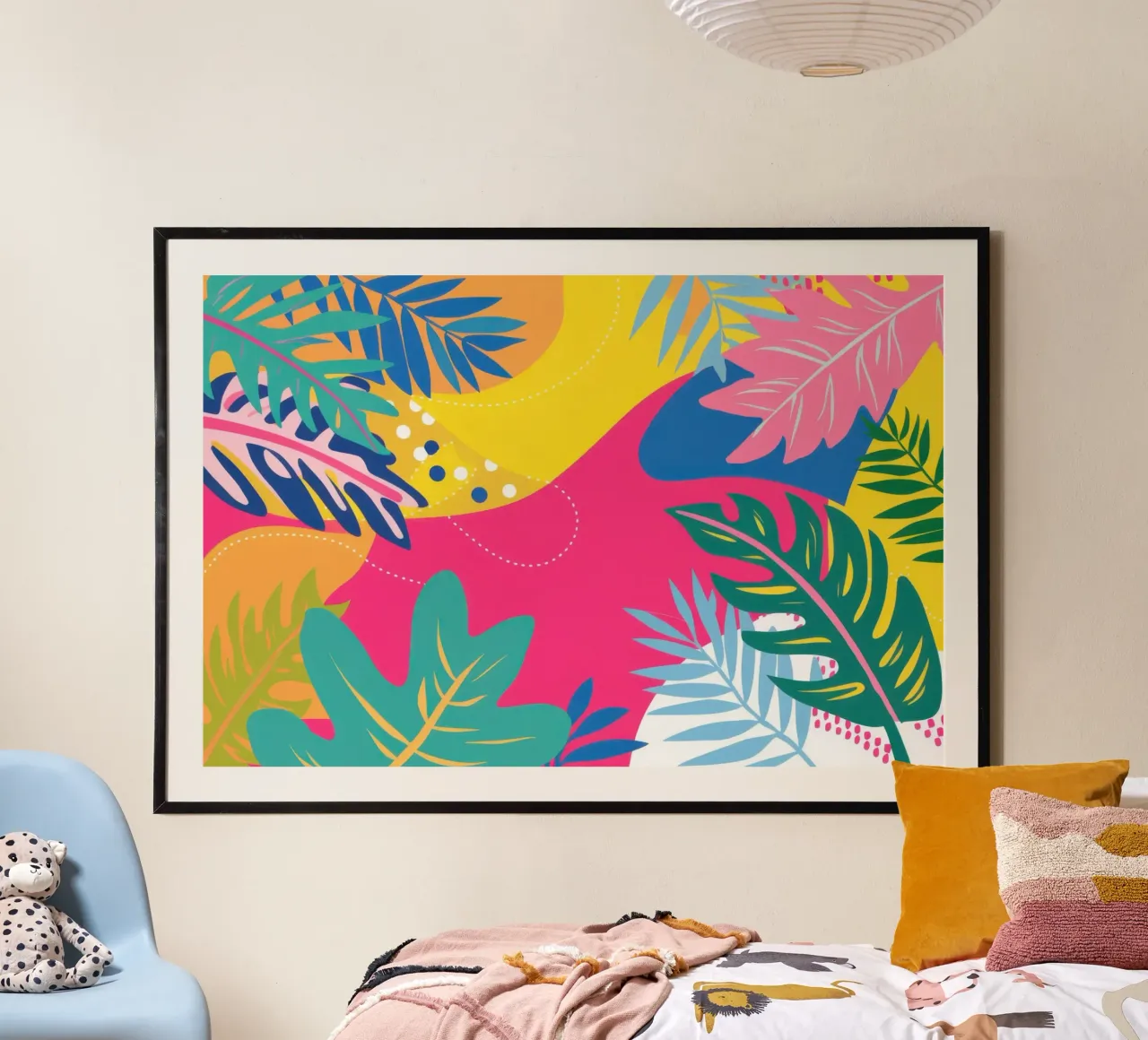 Blocco di colori estivi poster con telaio in plastica da Sure Paint