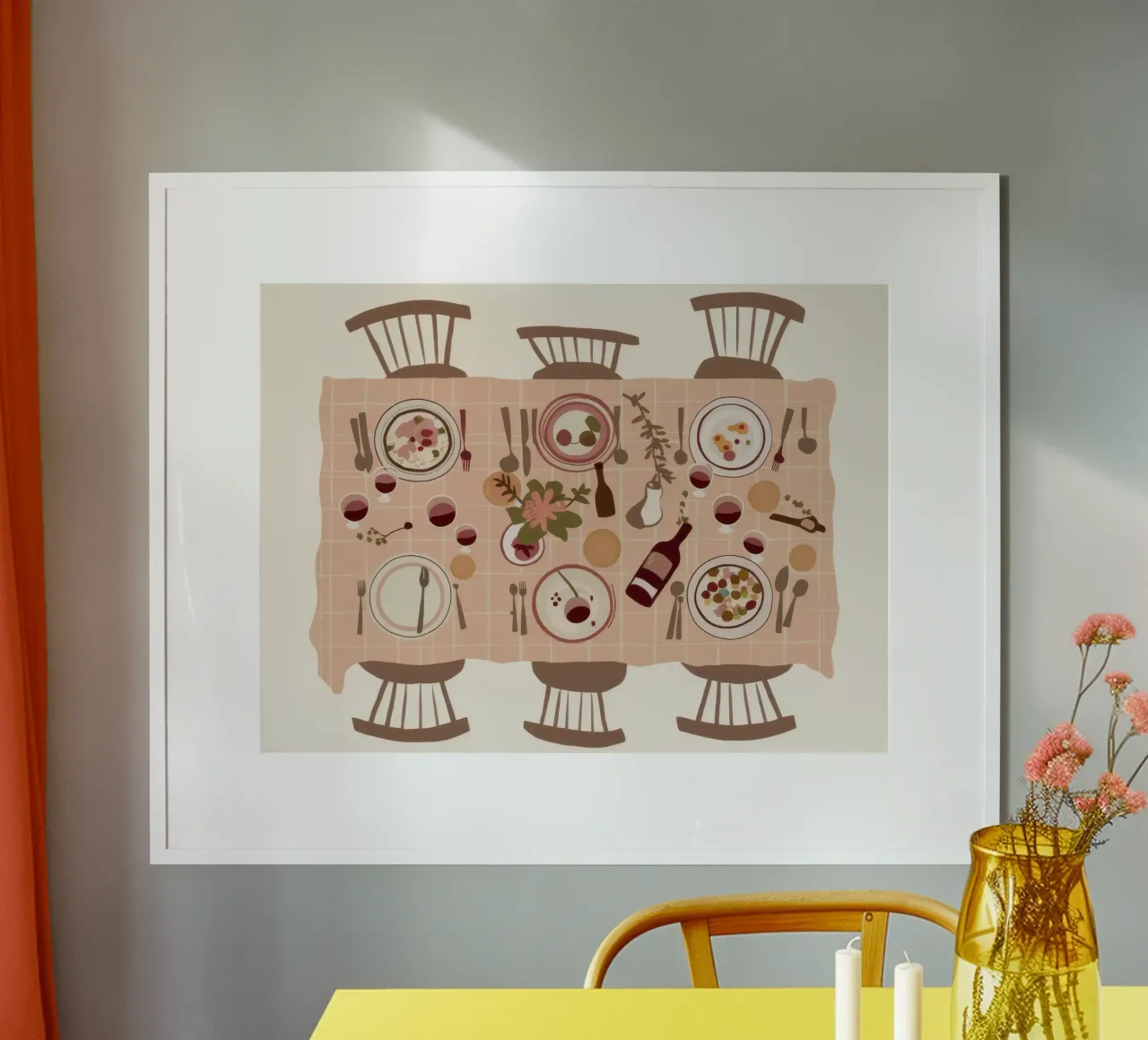 Tavolo da pranzo festivo poster da Frame Aura