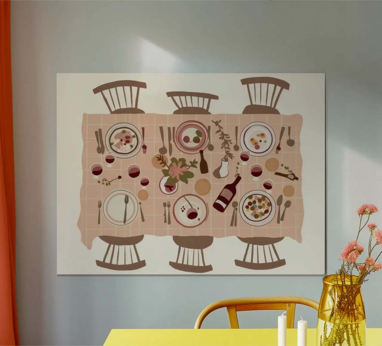 Tavolo da pranzo festivo poster da Frame Aura