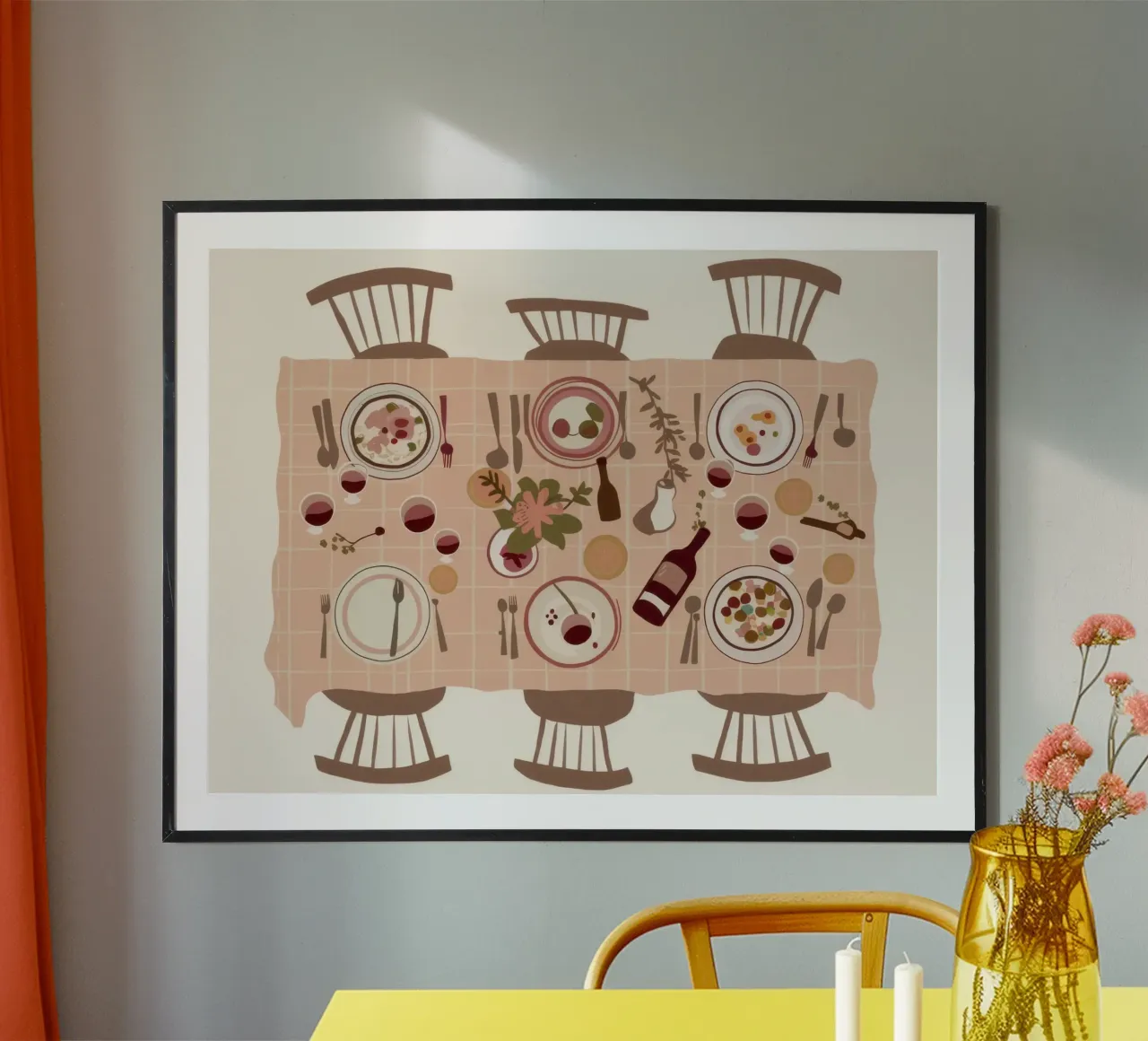 Tavolo da pranzo festivo poster da Frame Aura