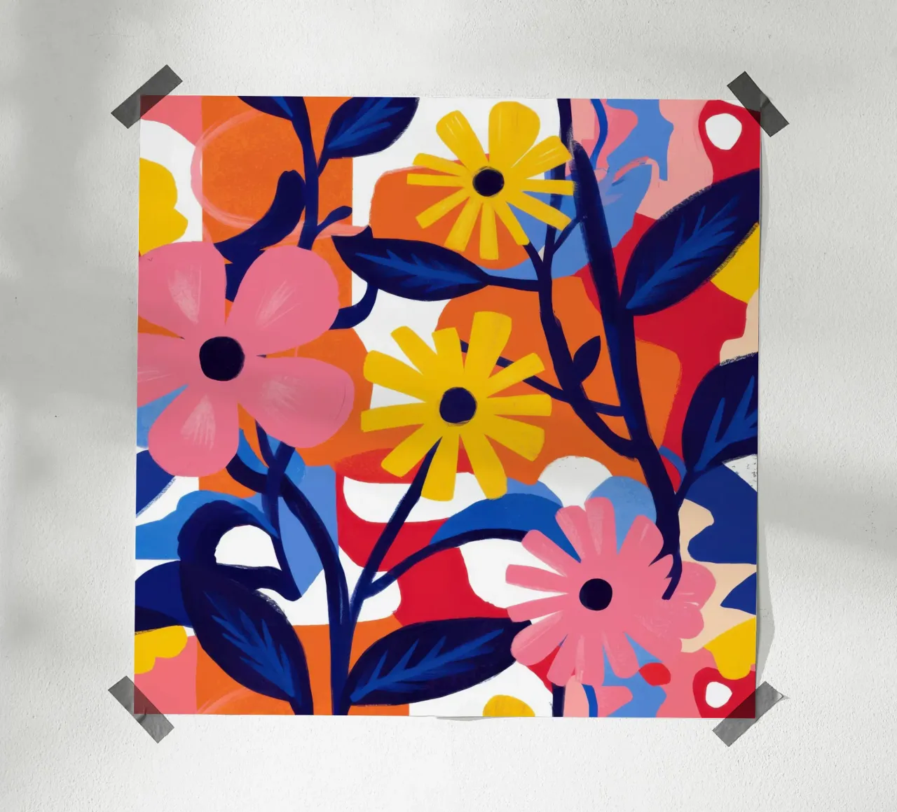 Fioritura primaria poster con telaio in legno da Sure Paint