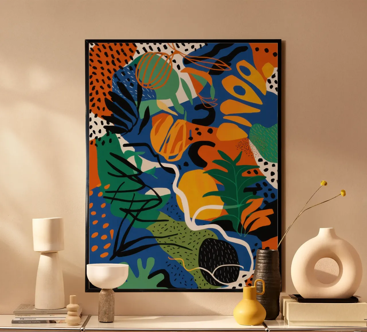 Ghepardo tropicale astratto poster da Enter Bloom