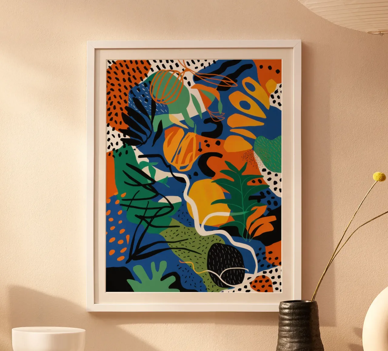 Ghepardo tropicale astratto poster da Enter Bloom