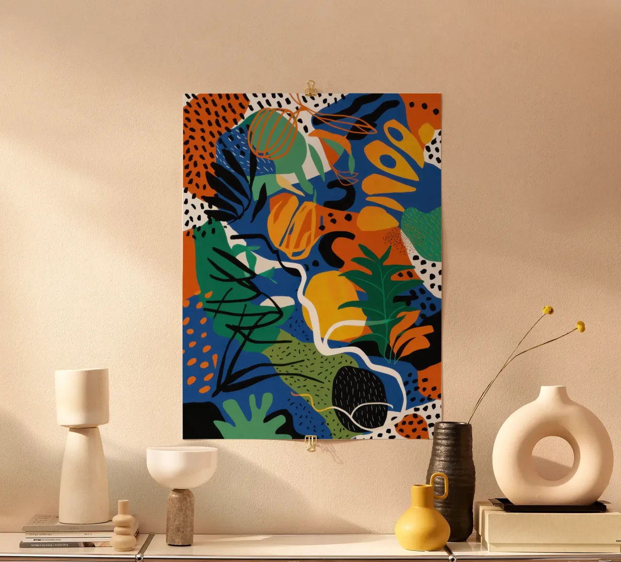 Ghepardo tropicale astratto poster da Enter Bloom