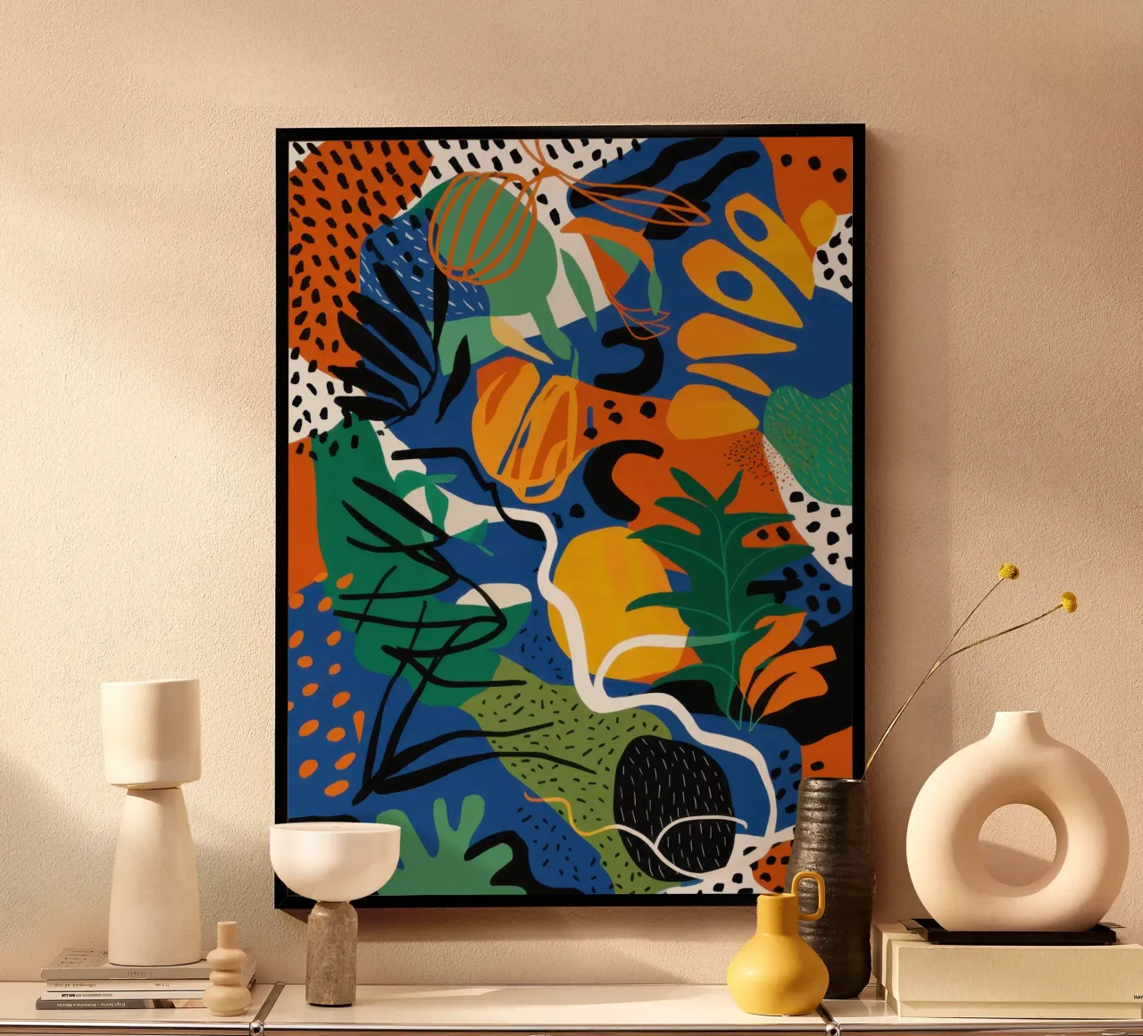 Ghepardo tropicale astratto poster da Enter Bloom