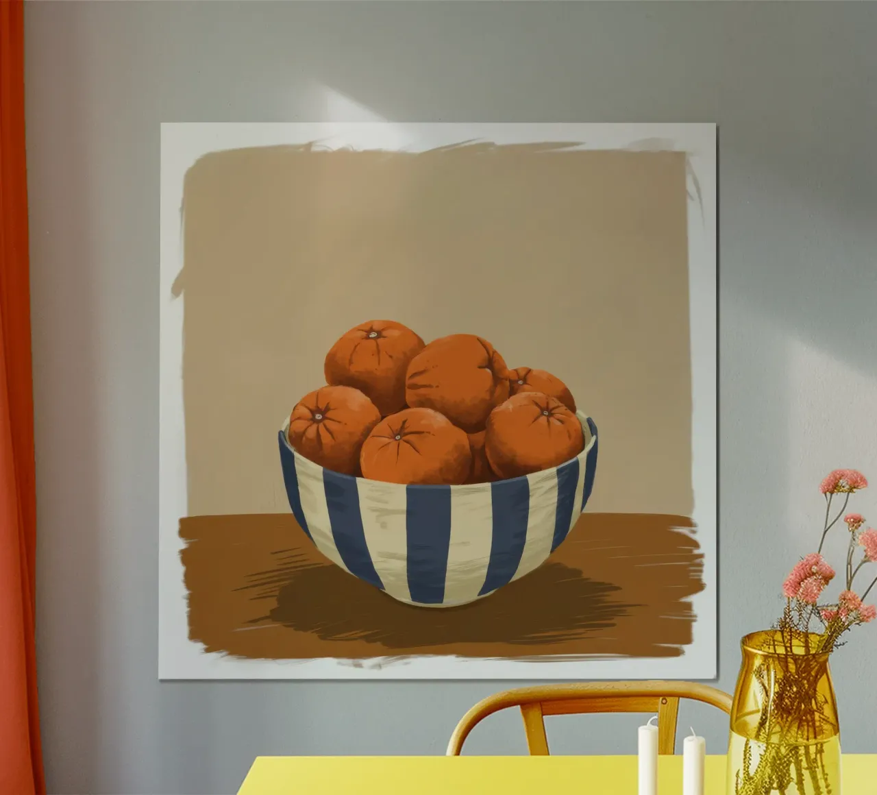 Ciotola di arance poster con telaio in plastica da Frame Aura