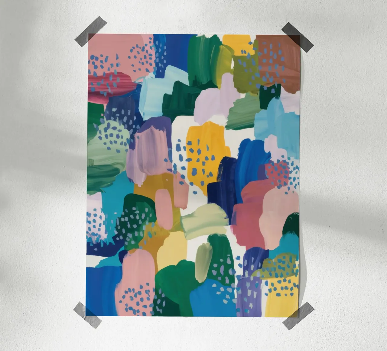 Cool Abstract Hills poster con telaio in plastica da Orchid Patina