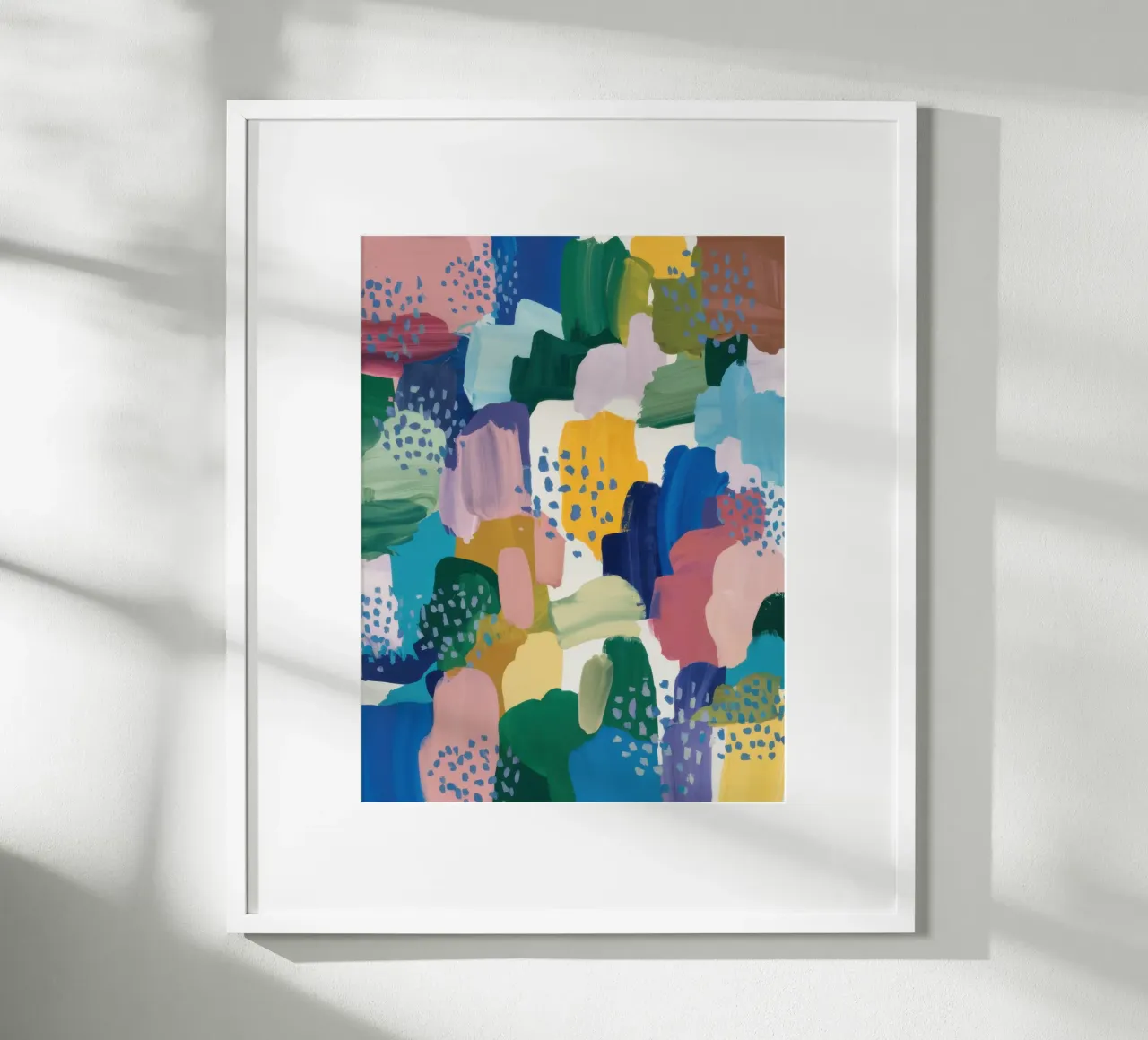 Cool Abstract Hills poster con telaio in plastica da Orchid Patina