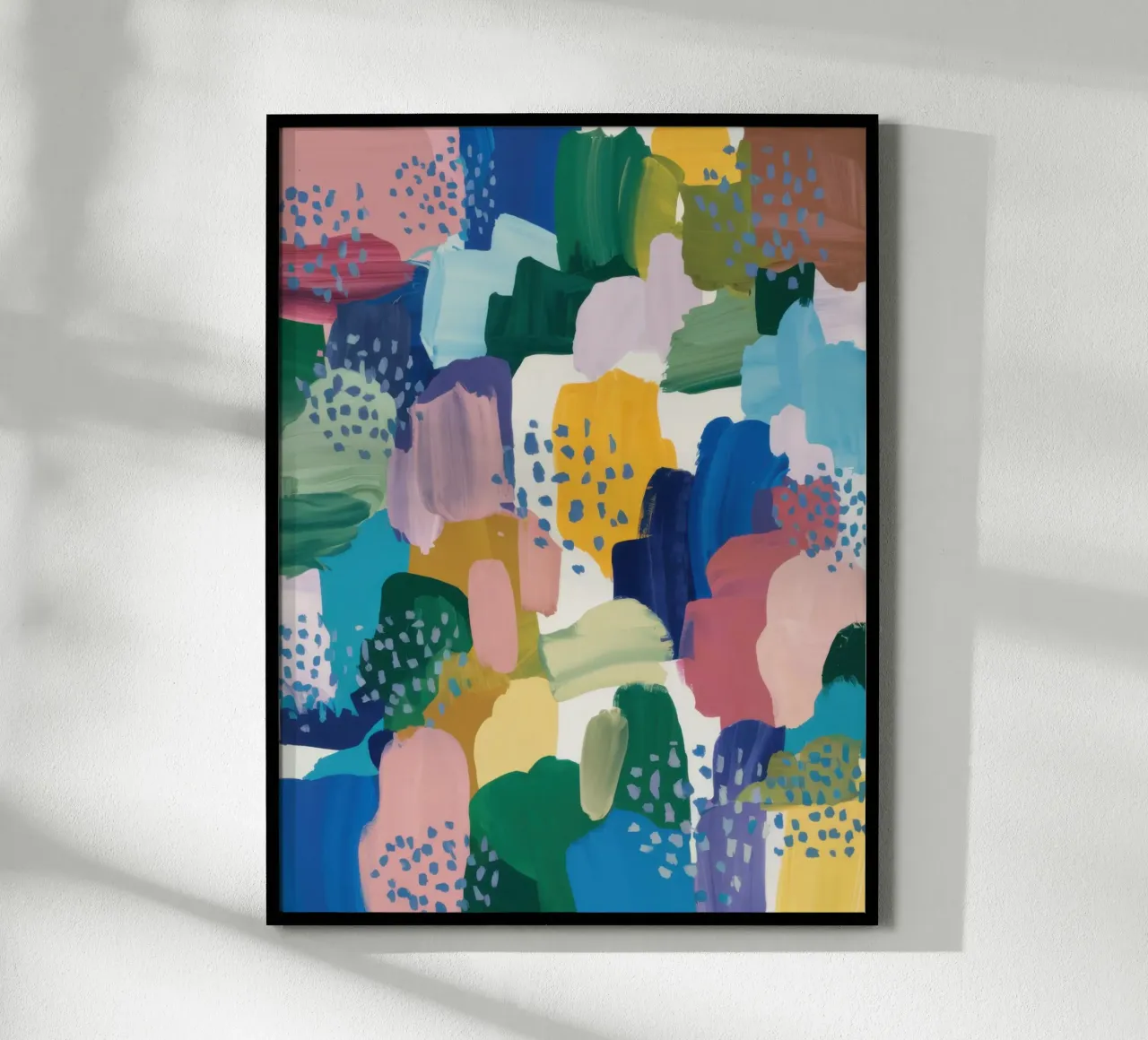 Cool Abstract Hills poster con telaio in plastica da Orchid Patina