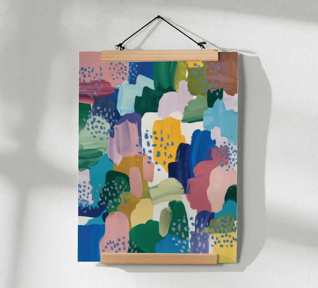 Cool Abstract Hills poster con telaio in plastica da Orchid Patina