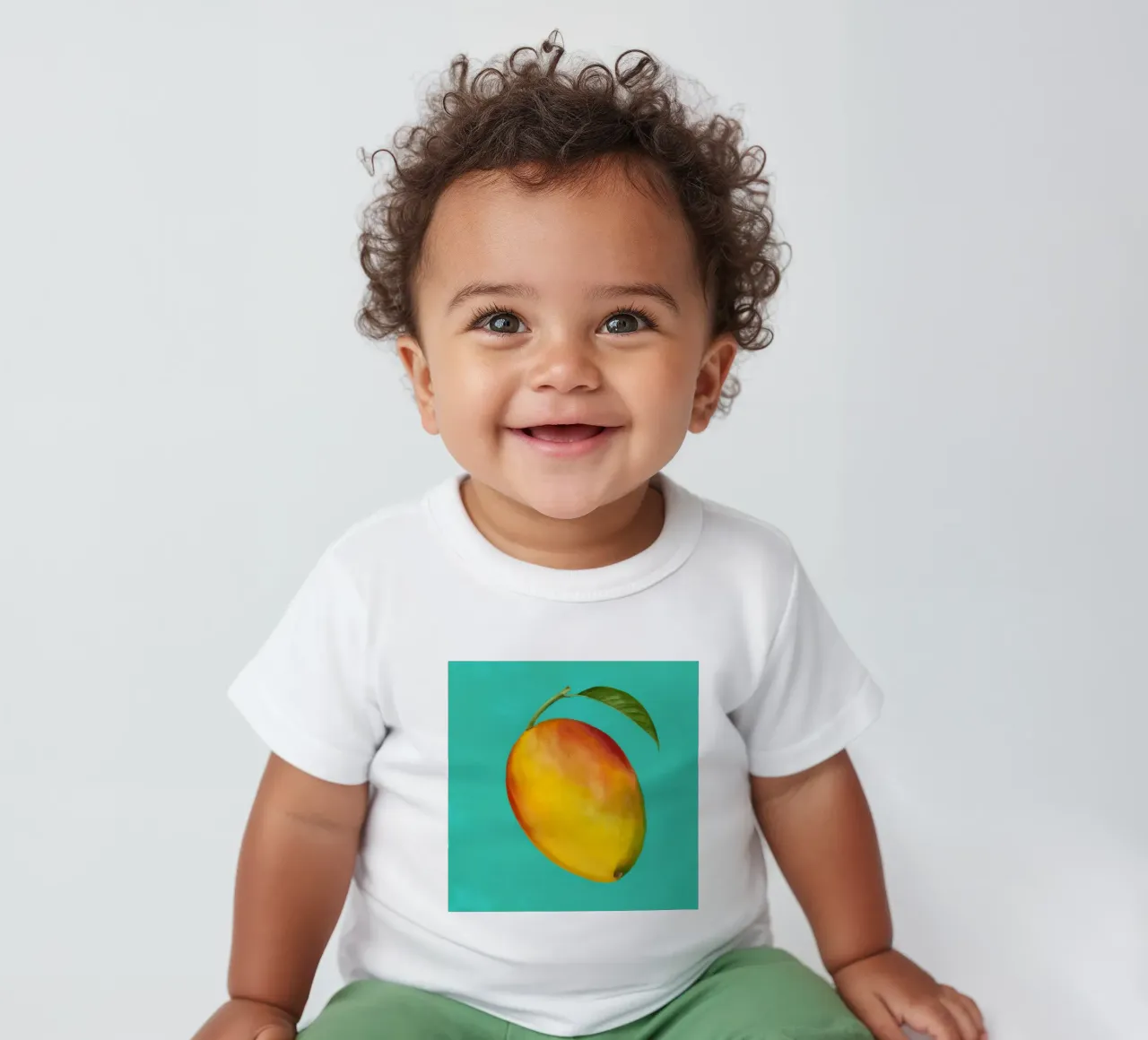 Mango maturo e pittorico maglietta neonato da Frame Aura