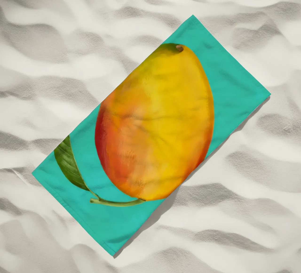 Mango maturo e pittorico telo mare da Frame Aura