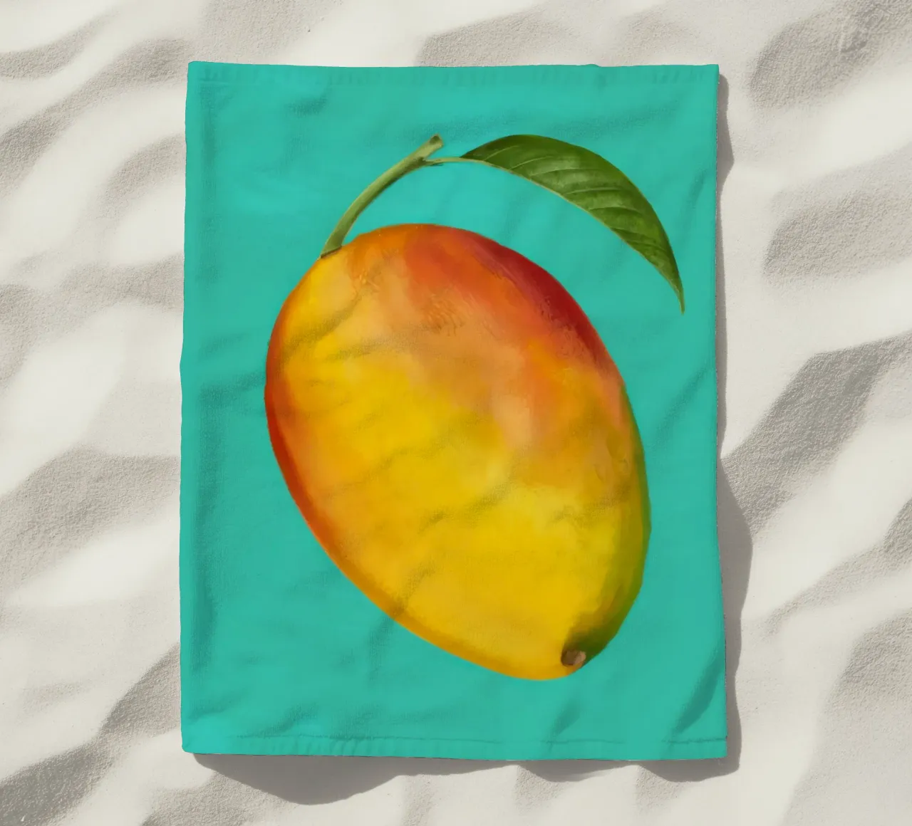 Mango maturo e pittorico telo mare da Frame Aura