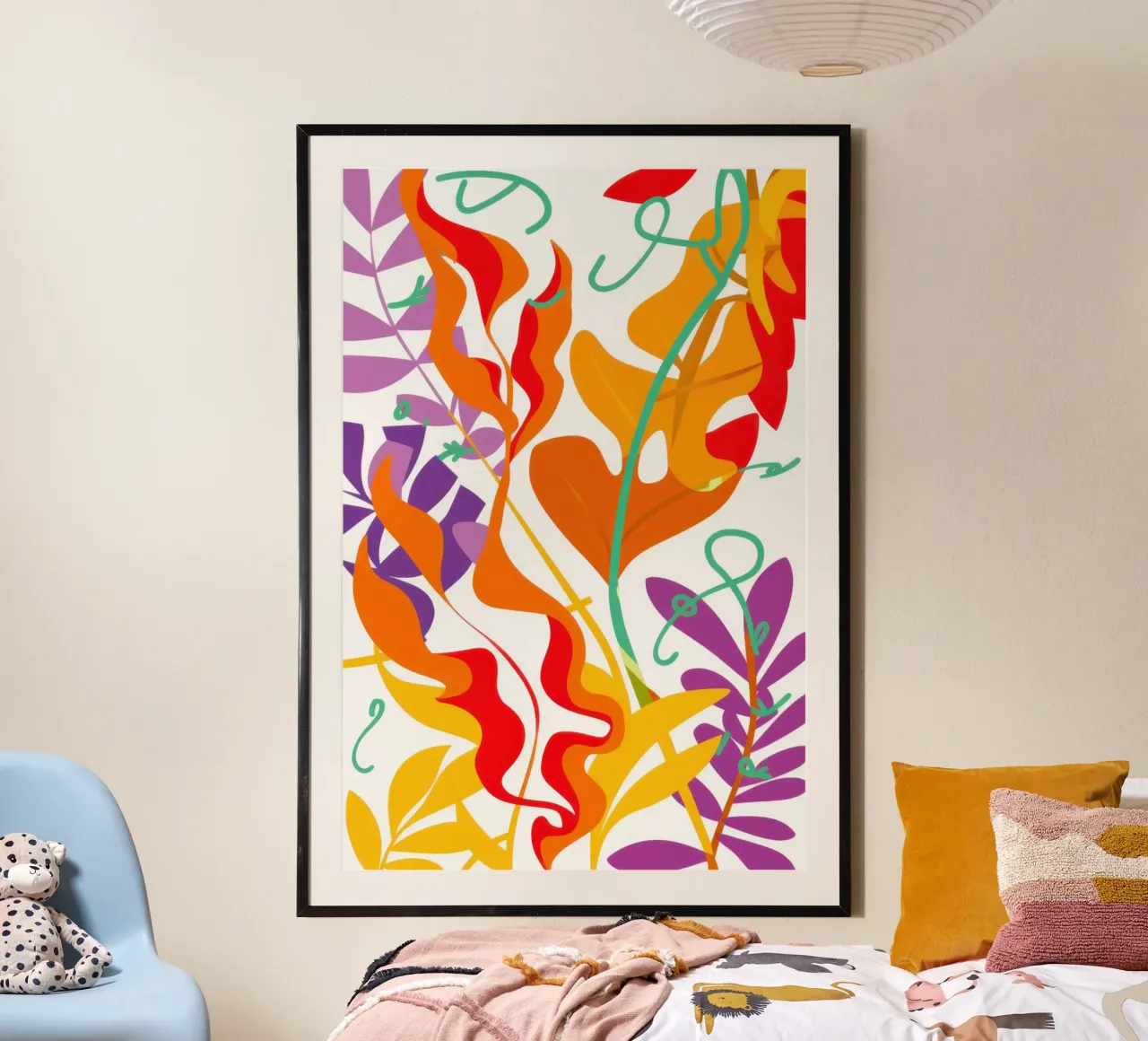 Movimento fluido ardente poster con telaio in plastica da Orchid Patina