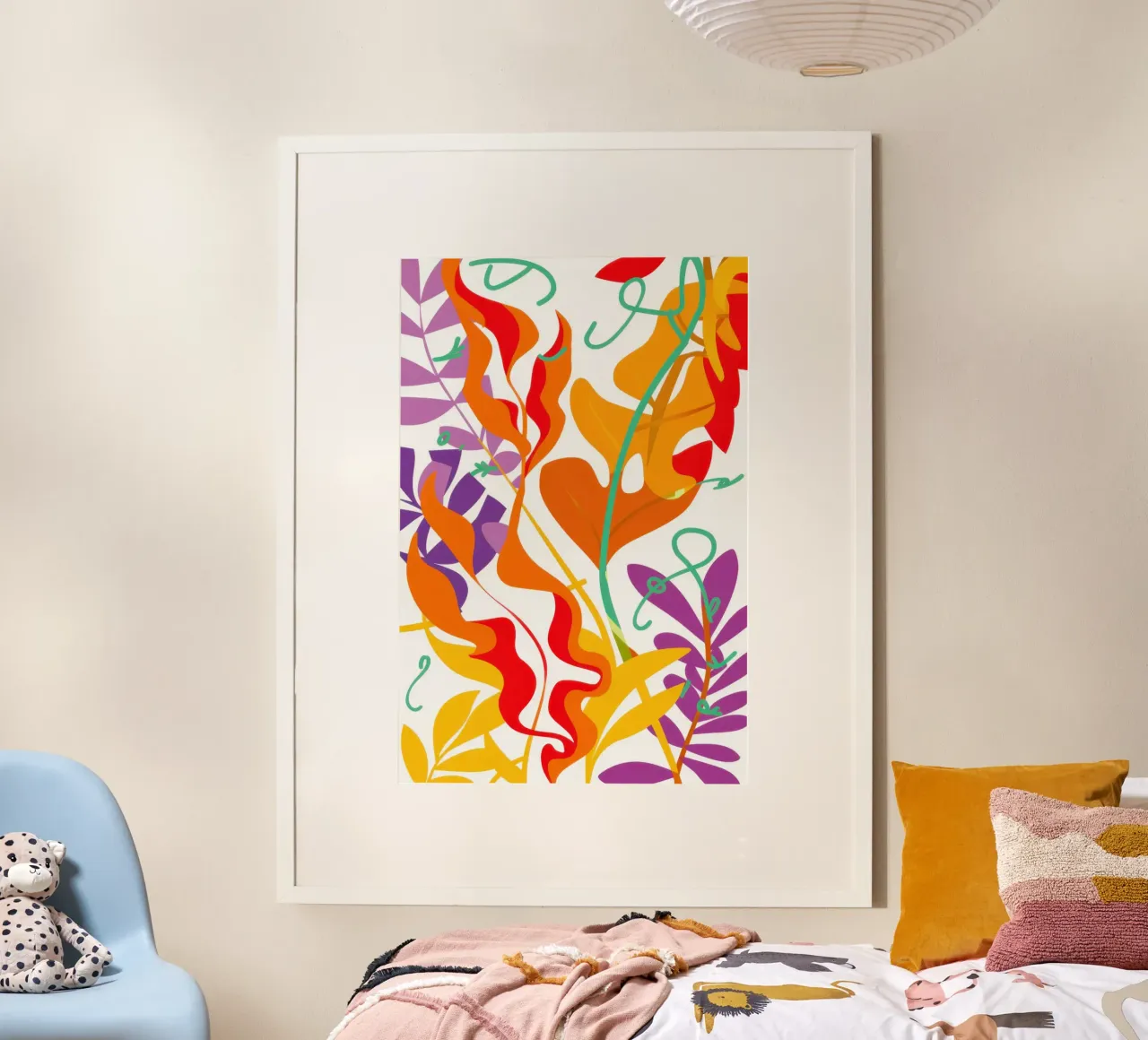 Movimento fluido ardente poster con telaio in plastica da Orchid Patina