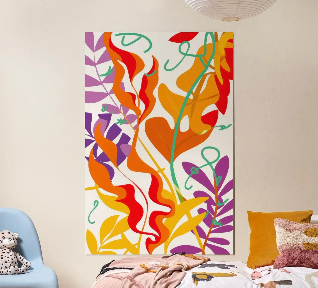 Movimento fluido ardente poster con telaio in plastica da Orchid Patina