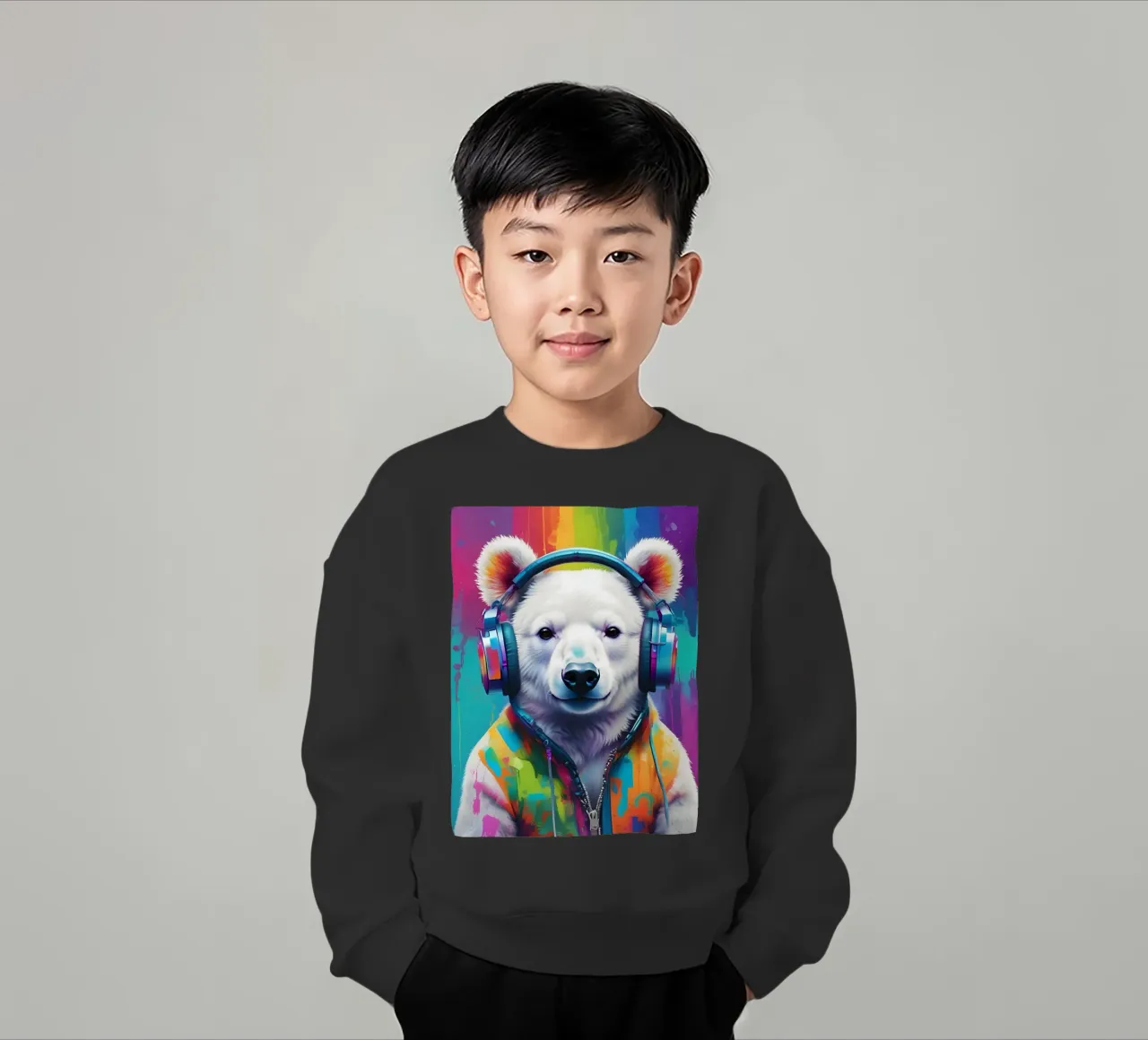 Melomane orso polare felpa bambino da MakArena