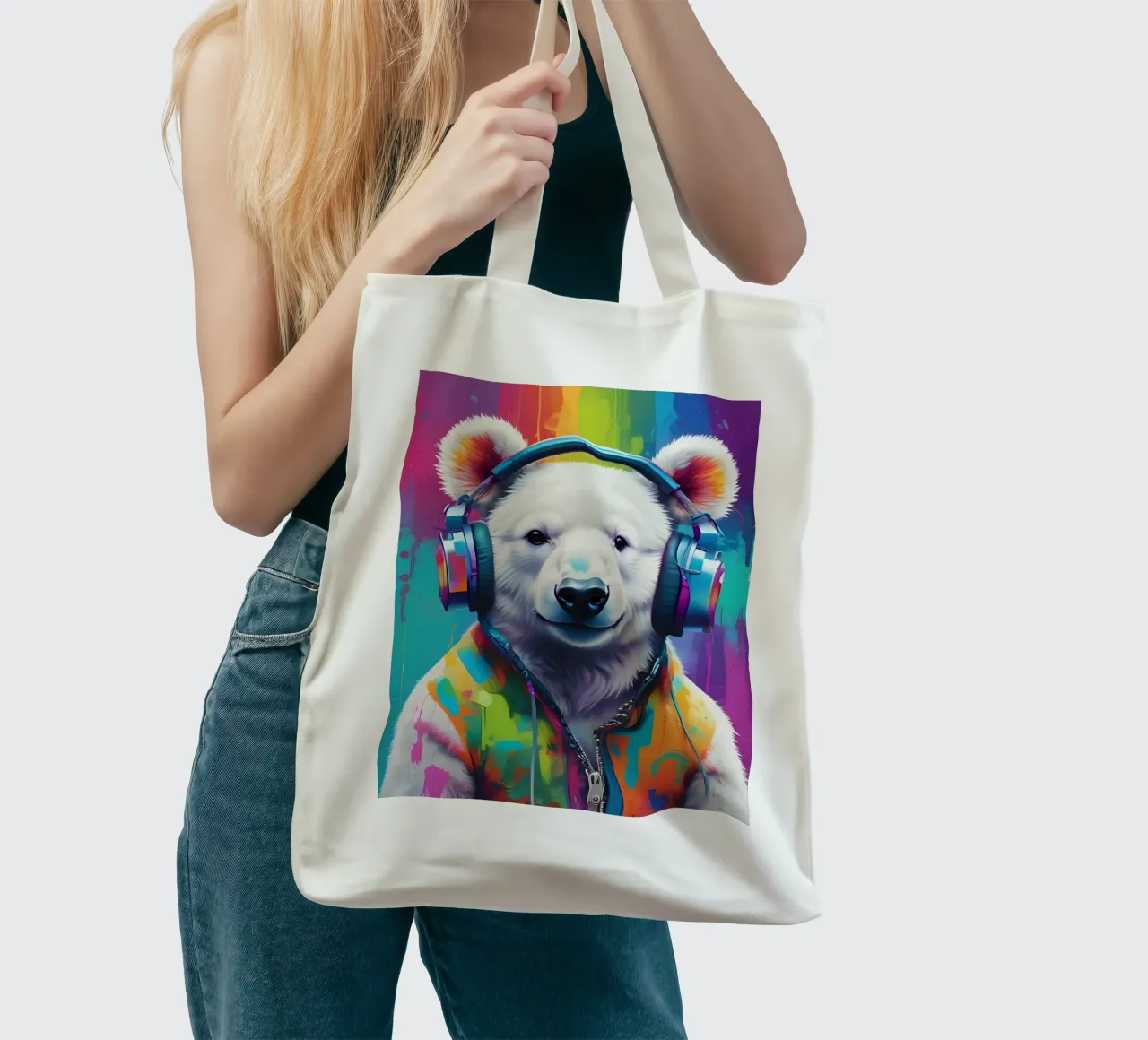 Melomane orso polare borsa in juta da MakArena