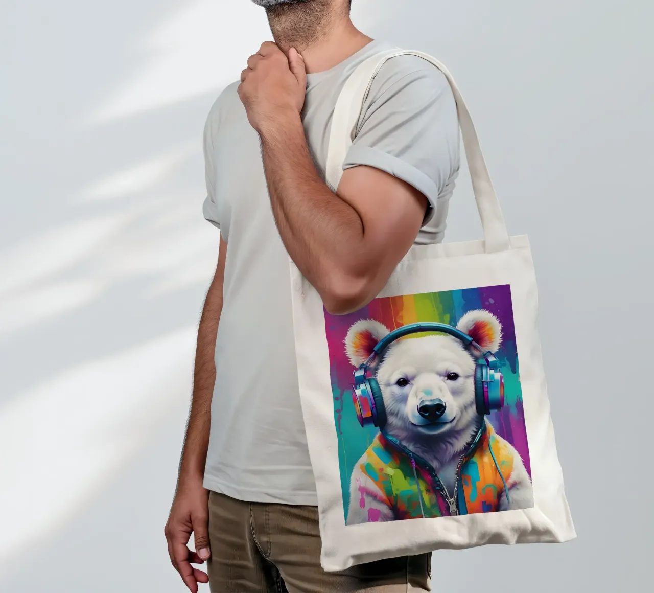 Melomane orso polare borsa in juta da MakArena